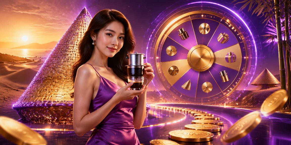 Người dùng tại Mũi Né thưởng thức trò chơi may mắn với nón lá truyền thống Việt Nam